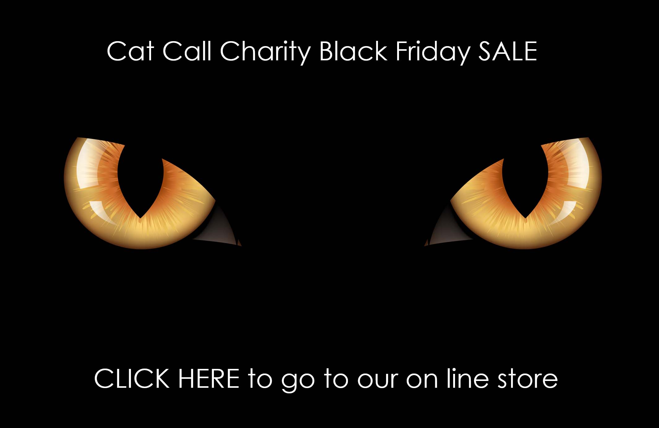 Our Cat Call Black Friday On Line Store is OPEN