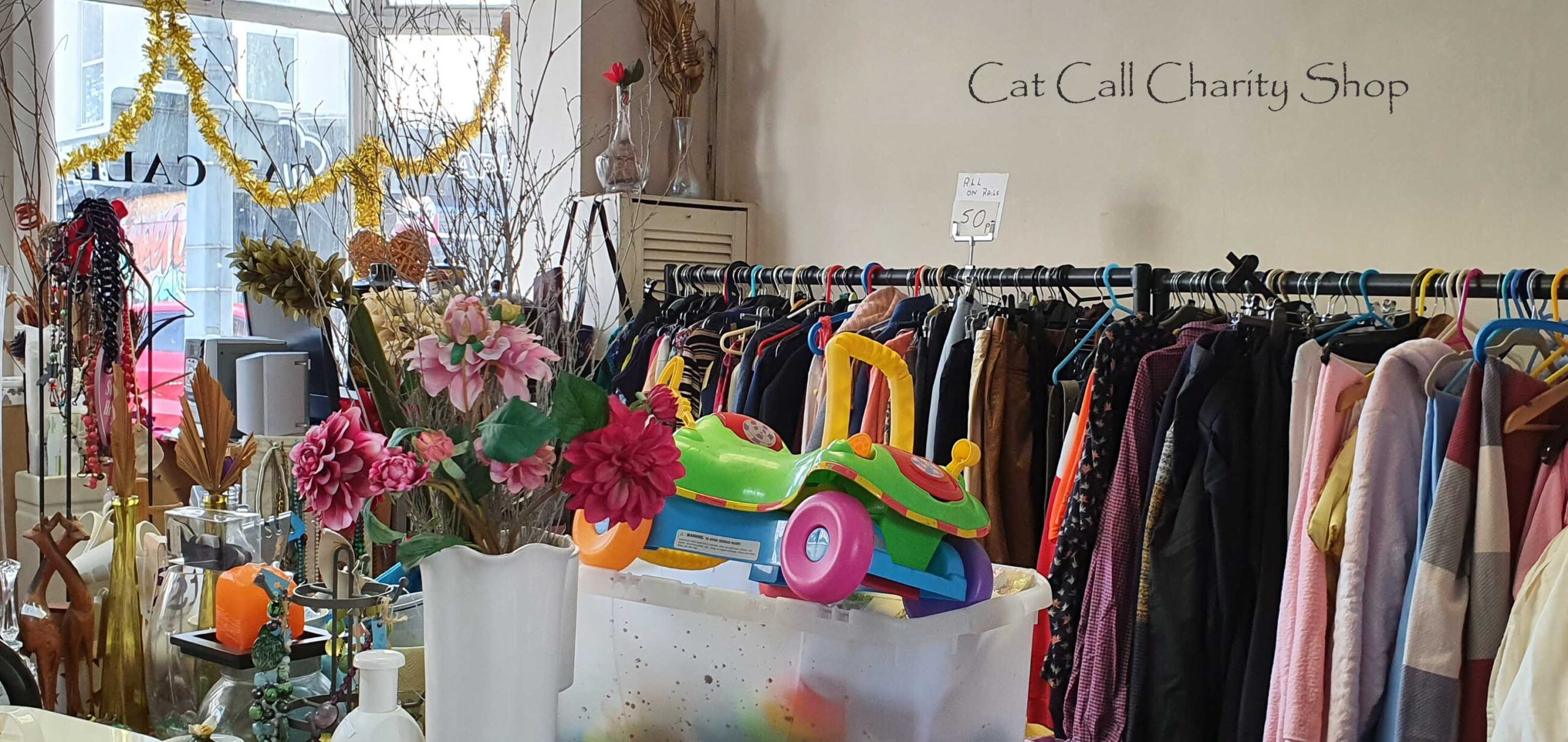 Cat Call charity shop in the Bohemia creative quarter