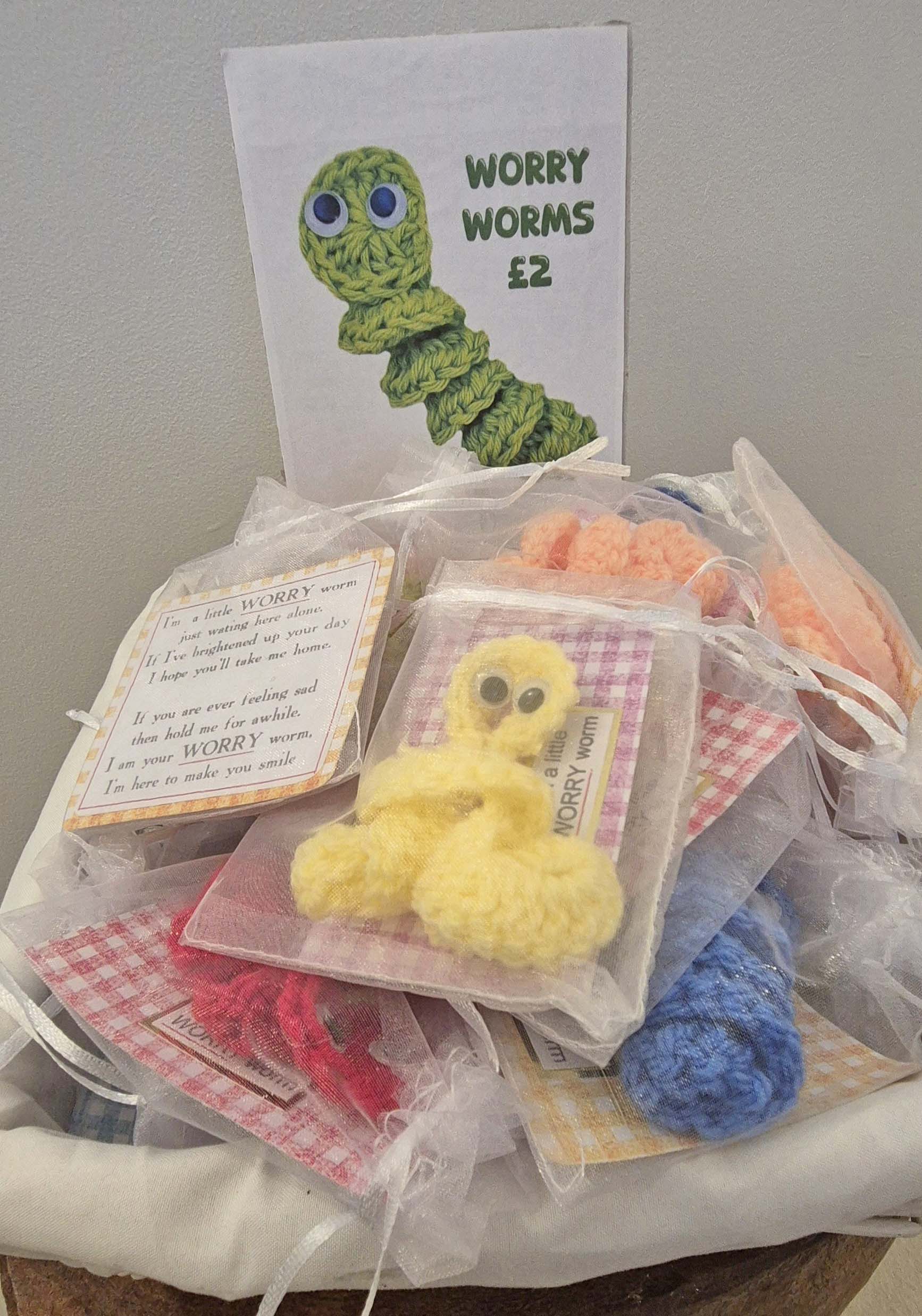 Hand made Worry Worms