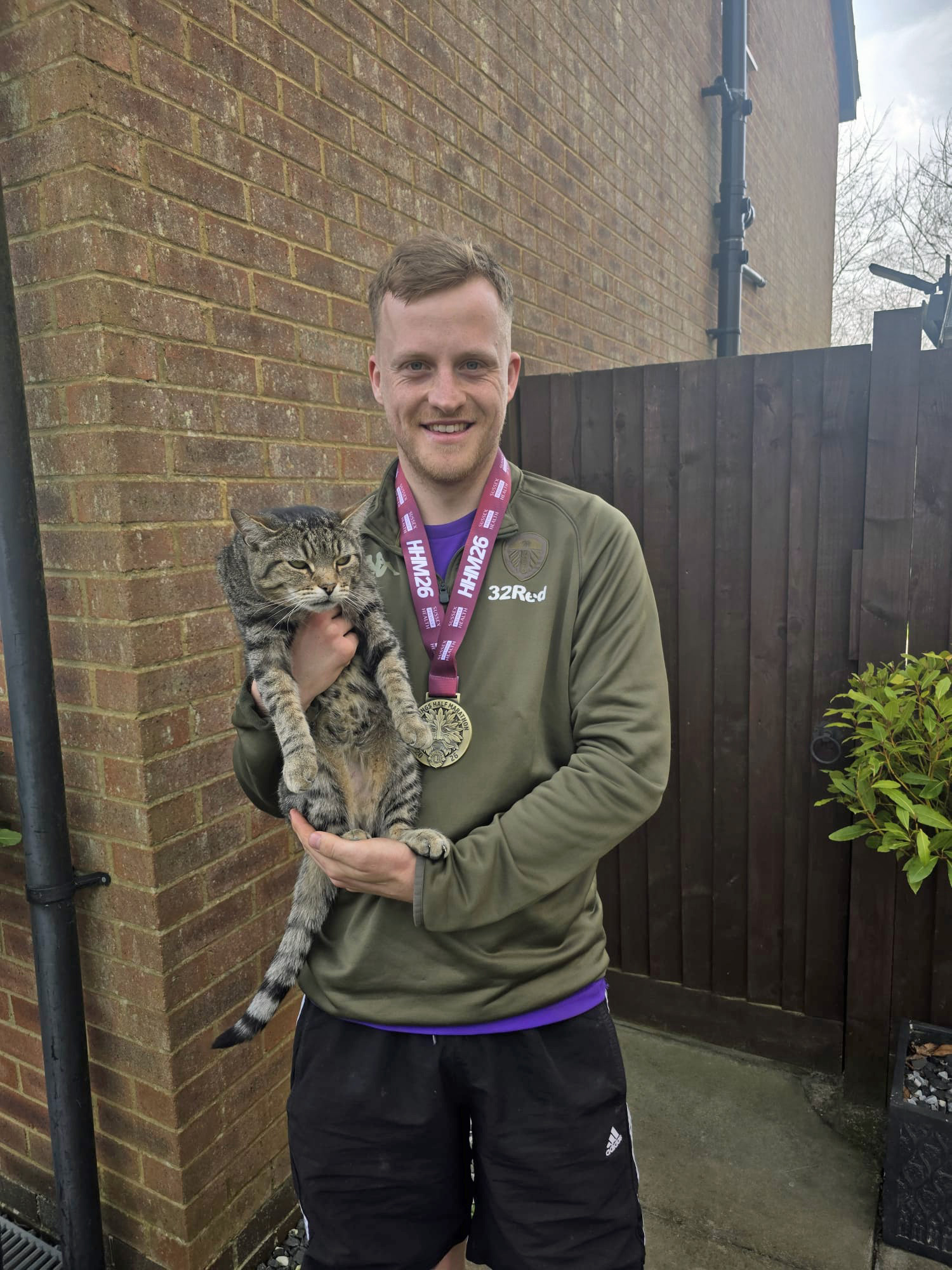 Nick Batehup completes the Hastings marathon