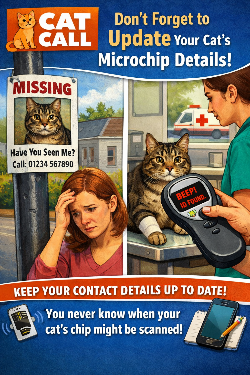 Update your details stored against your cats micro chip