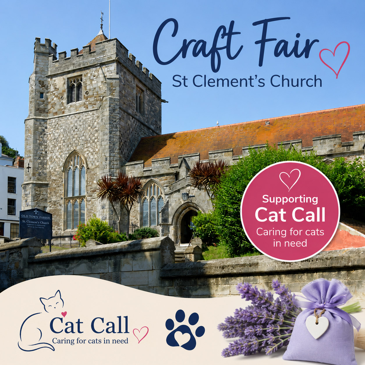 Cat Call Charity will be at the St Clements Craft Fair