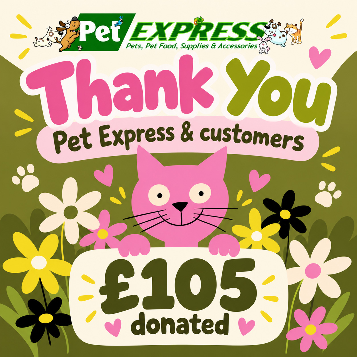 Thank Pet Express Hastings